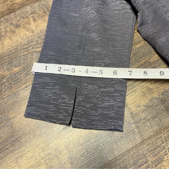 Eileen Fisher Blazer Womens Medium Gray Metallic Open Front Long 3/4 Sleeve - Picture 12 of 13